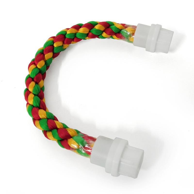 Красочная хлопковая веревка для попугая, подставка для тренировки, стоячие игрушки, клетка для птиц, аксессуары для хомяка