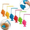 Creative Fish Silicone Infuser Tea Leaf Strainer Filter Diffuser Kitchen Tool