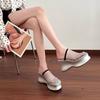 Thick-bottomed Bag Head Wedge Slippers Women's Summer New Fashion Non-slip Mesh Yarn Hollow Muffin Half Slippers
