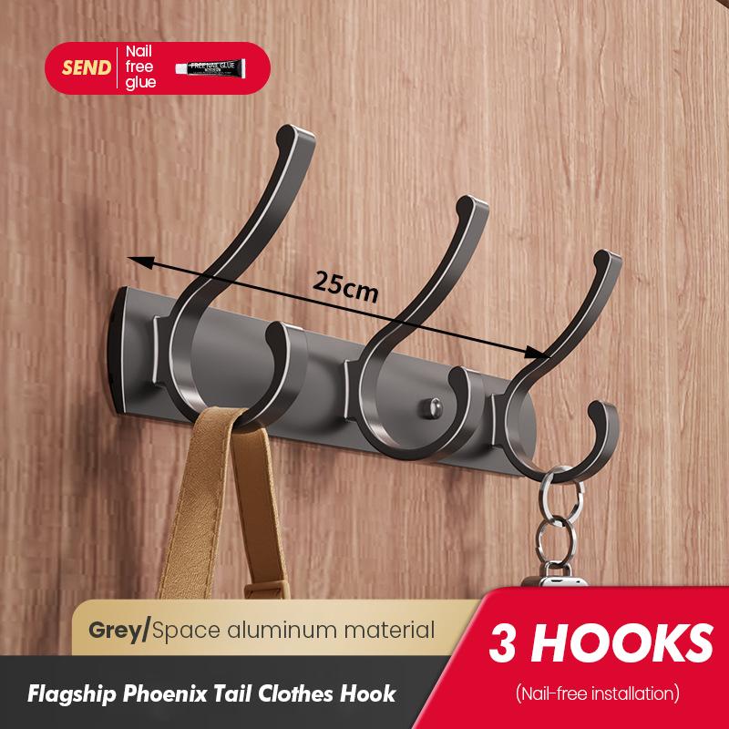 Настенная вешалка-крючок для одежды с высокой грузоподъемностью в спальне, гардеробной, без сверления отверстий