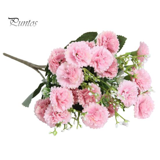 Искусственная гвоздика 20 головок, реалистичные искусственные шелковые цветы, свадебная вечеринка, домашний офис, центральный элемент стола, искусственные цветочные растения, украшение ветки