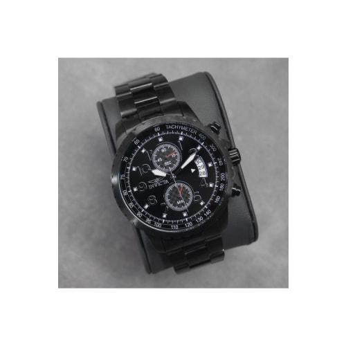 Invicta Specialty Quartz Watch, 45mm Case, Black Stainless Steel Strap, Black Dial, 13787, Men's