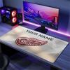 Custom Name,Detroit Red Wings Mouse Pad, Large Gaming Desk Mat, Non-slip XXL Mousepad for Laptop & Tablet, Mini PC Playmat with Stitched Edges