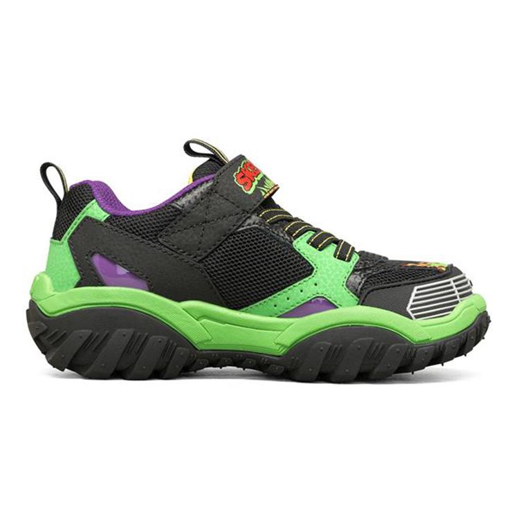 Skechers Сетчатые детские повседневные кроссовки Черно-зеленые Детские 403760L-BKMT