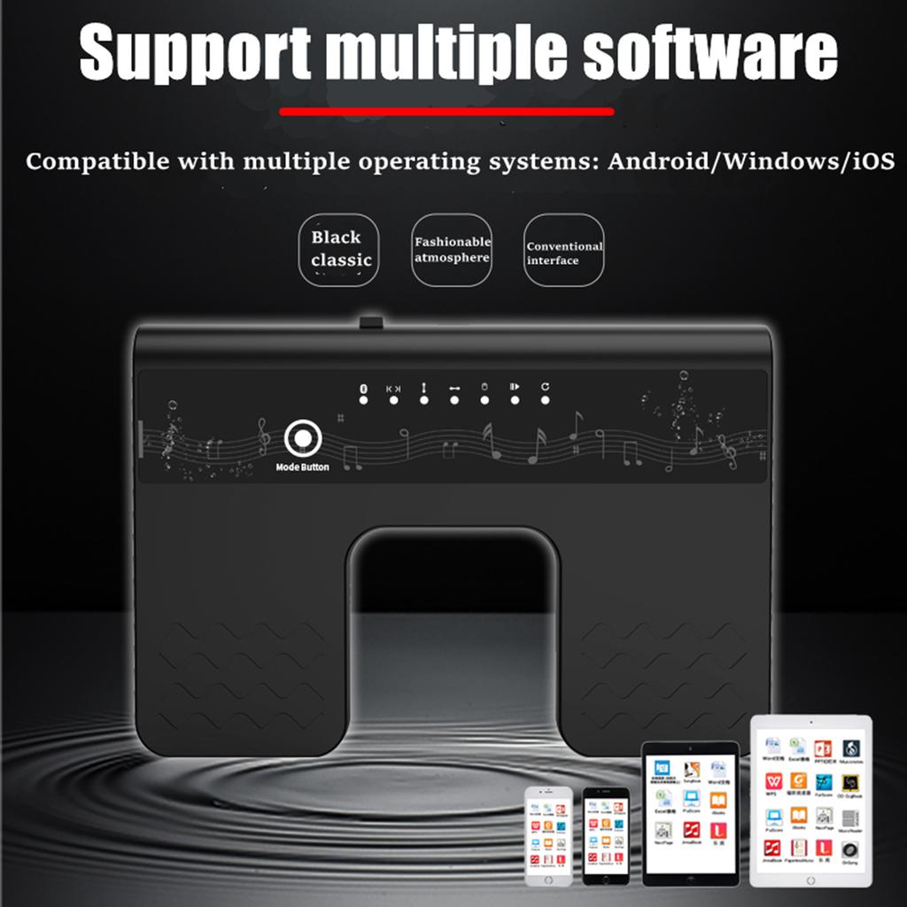 BT Page Turner Wireless Music Pedal for Guitar Violin Piano Rechargeable Electronic Music Sheet