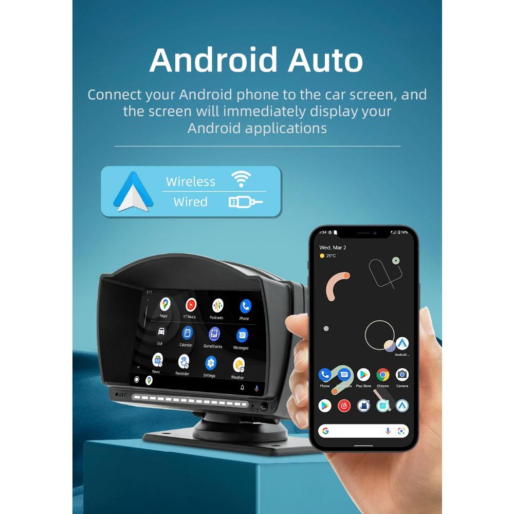 Портативный универсальный 4,7-дюймовый автомобильный радиоприемник Carplay с сенсорным экраном IPS мультимедийный видео MP5-плеер беспроводной Wi-Fi зеркальная связь GPS-дисплей плеер FM