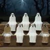 20 Pcs Mini Ghost Ornaments Sitting Ghost Miniatures Halloween Screaming