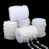 17-60Meter Imitation Pearl Acrylic Beaded Chain Trim Garland Strand for Door Curtain Wedding Decoration DIY Embellished Accessories