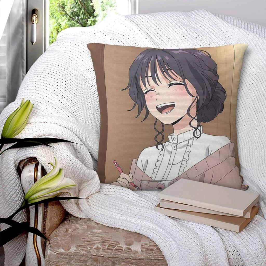 The Fragrant Flower Blooms With Dignity Anime Square Pillowcase Cushion Cover Pillow Case Throw Pillow Cover for Home Sofa Room