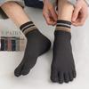5 Pairs Men Toe Socks with Separate Fingers Sports Low Cut Ankle Socks High Quality Cotton Five Finger Socks Boys