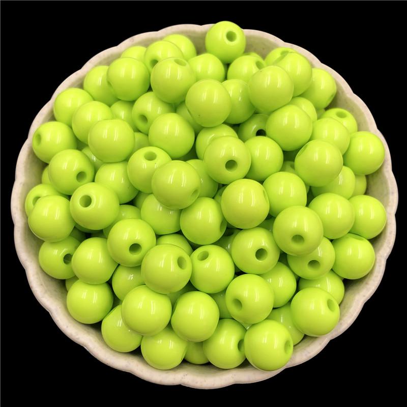 Ювелирные аксессуары, акриловые бусины, ожерелье, браслет, свободные бусины, 50 шт., 6 мм, круглые фурнитура «сделай сам», подарок, однотонный цвет, ручная работа