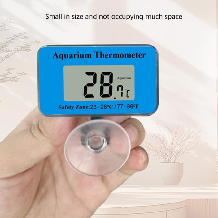 Submersible Aquariums Thermometers with Suction Cup Clear Digital Display Fishtanks Water Temperature Monitoring Device
