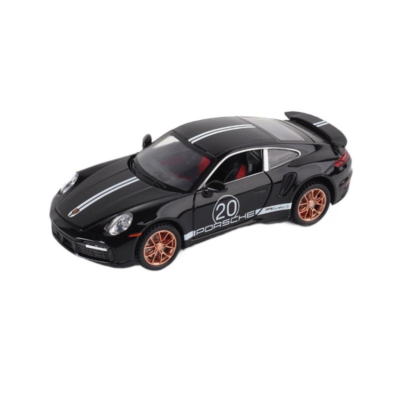 1/32 масштаб Porsche 911 Turbo S литая металлическая модель игрушечного спортивного автомобиля со звуком и светом для детей и взрослых