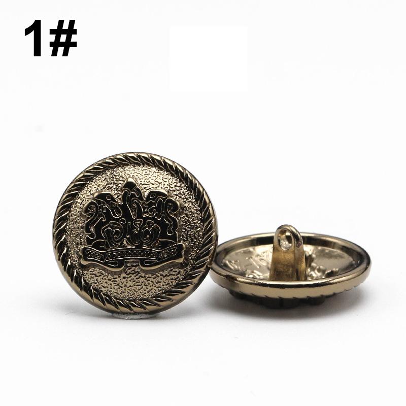 6Pcs 10-28 Mm Golden Gold Metal Buttons Garment Coat Sewing Accessories Buttons For Clothing Crafts Black Point Oil Button