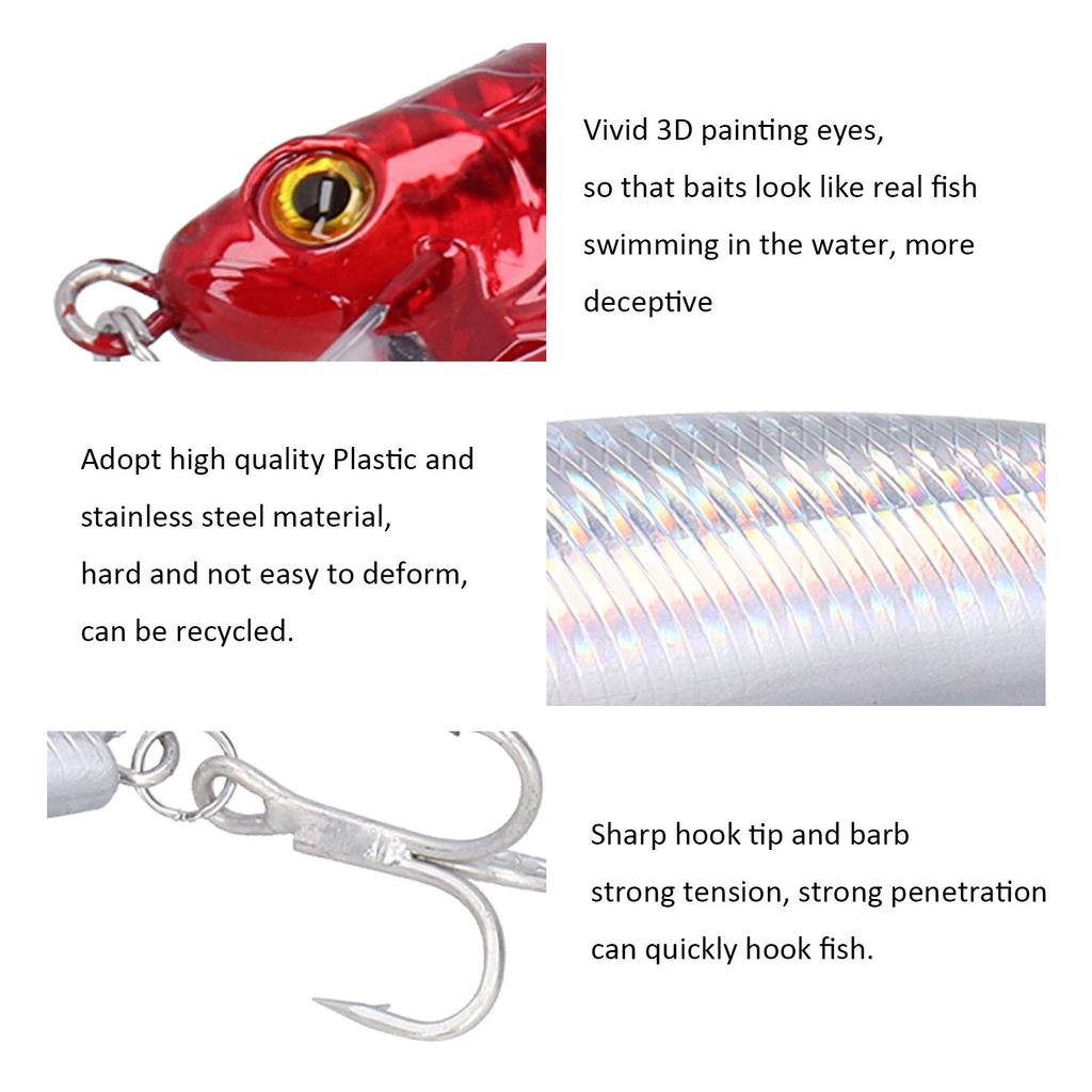 Sea Fishing Sinking Lure 60g Stainless Steel Plastic Artificial Simulation Eye Bait Accessory