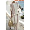 Printed short-sleeved shirt and trousers set Fashion loose round neck top High waist trousers Two-piece set