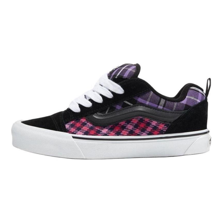 Vans Knu Skool Износостойкие Низкие кеды для скейтборда Унисекс Черные Фиолетовые Кроссовки VN0009QCBOQ