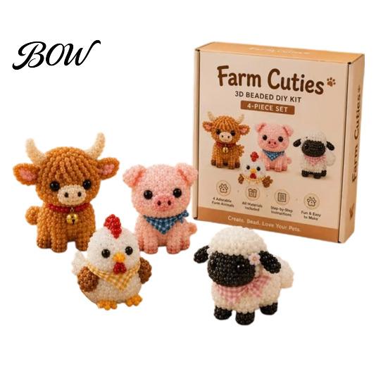 Marine-themed Bead Kit 3D Beaded Animal Kit, DIY Beading Embroidery for Beginners, Durable Braiding Thread Handmade Highland
