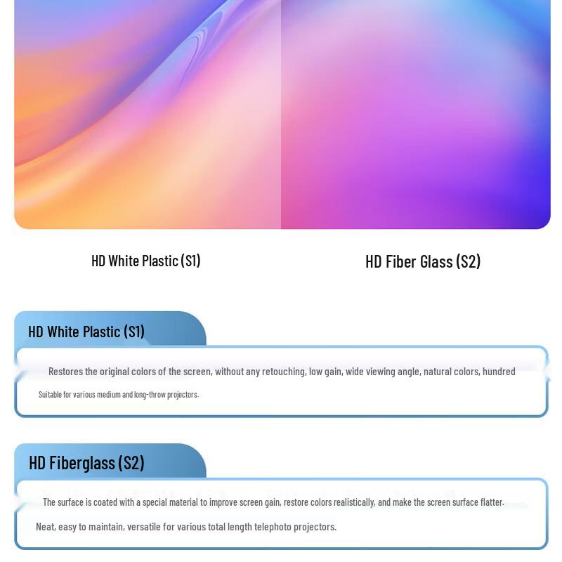 JINGMI S2 Manual Pull-Down Self-Locking Projection Screen