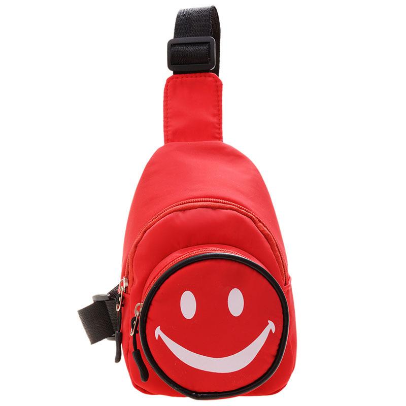 Детская сумка 2024 года, новая сумка через плечо с милым иностранным смайликом, маленькая нагрудная сумка для мальчиков и девочек, мини-сумка-мессенджер