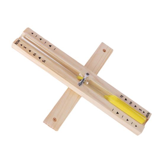 Sauna Hourglass Timer 15 Minutes Countdown Heat-Resistant Glass Rotating Heavy Duty Wooden SPA