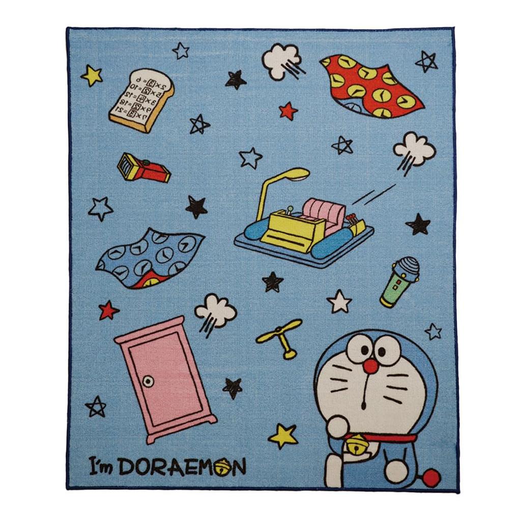 Marushin Desk Carpet, Doraemon with Many Secret Gadgets, Cute Character Design, Fluffy, Stylish, Non-Slip, 2875007700