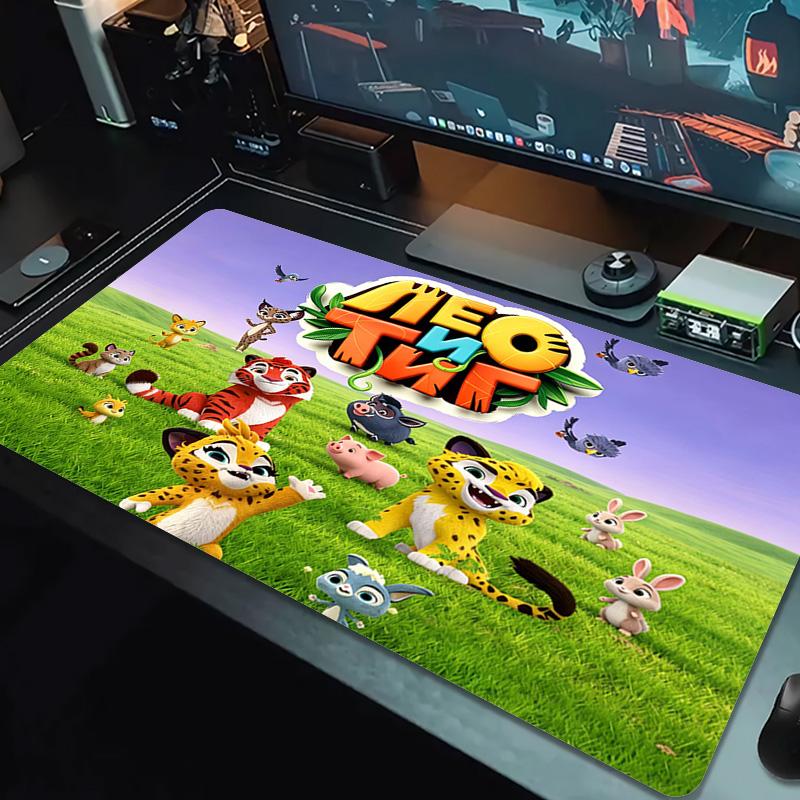 Leo and Tig Color Mouse Pad Large Gaming Table Cushion Non-slip Laptop Tablet Big Mousepad XXL Mat Mini PC Playmat With Lock edge