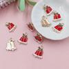 10 шт. DIY милый сплав Рождественский кулон Санта-Клаус ручная работа рождественские украшения колокольчик ожерелье масляная капельница Рождественская елка ювелирные изделия аксессуары ручной работы