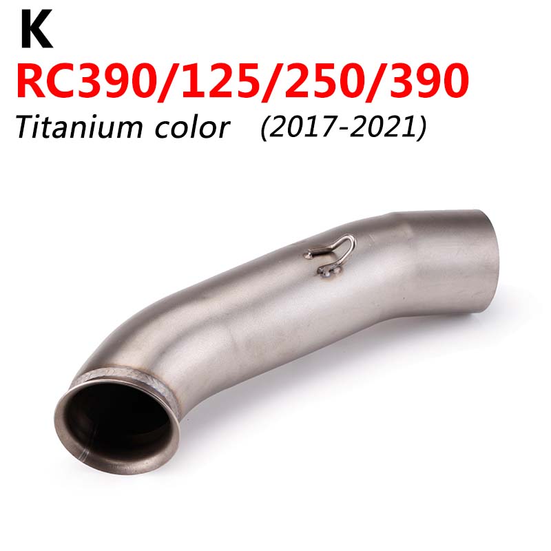 For 125 250 390 DUKE RC390 Motorcycle Exhaust Connector Tube Mid Middle Link Pipe Slip on Exhaust System 2017 2018 2019 2020