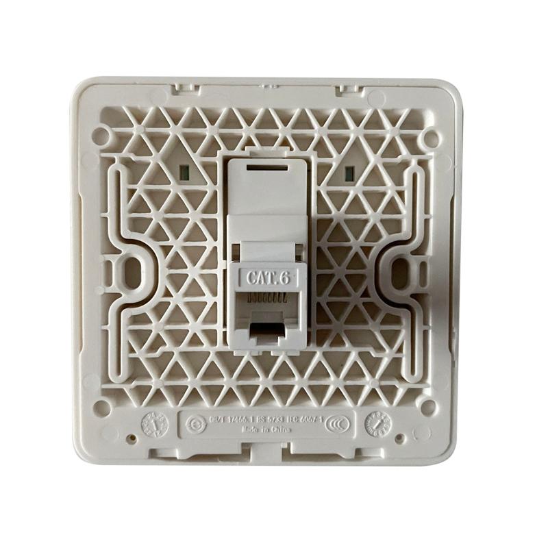 Гигабитная сетевая розетка CAT6, 86x86 мм, RJ45, Cat6, LAN, лицевая панель, прямая розетка для Интернета