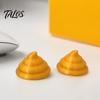 Фигурка на плоской основе, 3D-печать, Золотая какашка, Вращающаяся фигурка, Декор для стола на удачу и богатство, Забавный символ богатства для автомобиля, Декоративный аксессуар с поворотной основой,