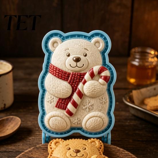Nonstick Pastry Press Christmas Mini Pie Mold for Hand Pies, Holiday Gingerbread Man House Santa Claus Decorative Stampers Baking Tools Dough Cookies,
