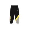 Li Ning Sports Fashion Series Logo Print Color Block Loose Fit Cuffed Knit Joggers Men Joggers Black AKLRC05-3