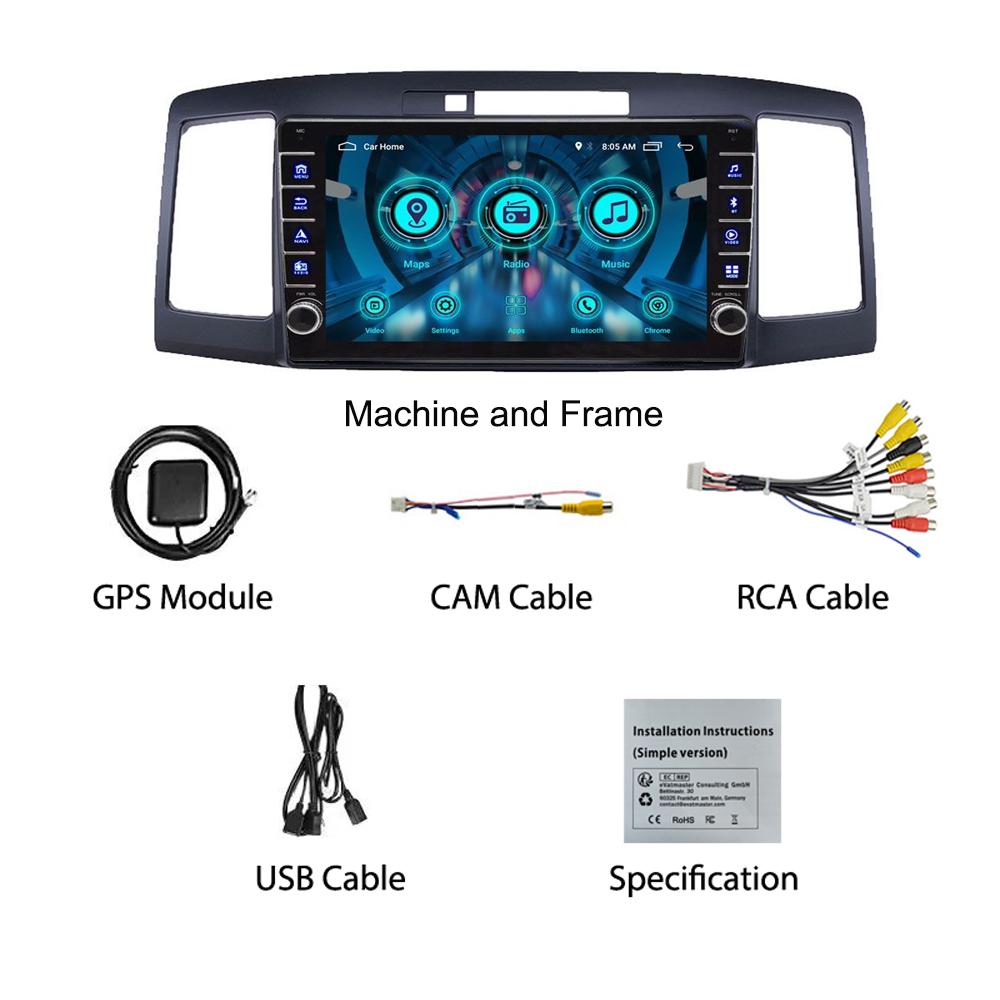 2 Din Android автомобильный радиоприемник мультимедийный видеоплеер для Toyota Allion Premio T240 2001-2007 с кнопкой WiFi 1 + 16 ГБ