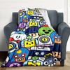 1pc Robot Toy Print Blanket   Lightweight Flannel Throw Blanket For Sofa, Bed, Living Room, Office, Outdoor Travel, Camping