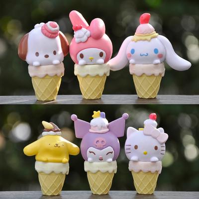 Хелло Китти 8 см Фигурка Мороженое Sanrio Моя Мелоди Аниме Каваи Синнаморолл Куроми Кошка Подарки Игрушки Украшение Для Детей