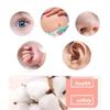 60 шт./коробки одноразовые двухсторонние ватные палочки для чистки ушей чистящие средства для ухода за здоровьем чистящие средства для макияжа красота макияж