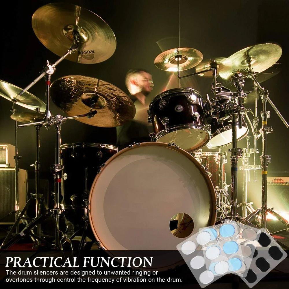 6Pcs/Sheet Tone Control Snare Drum Muffler Instrument Accessories Drum Damper