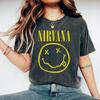 26 футболка с улыбающимся лицом Nirvana Модная унисекс футболка Подарок Все размеры S-5XL Унисекс футболка