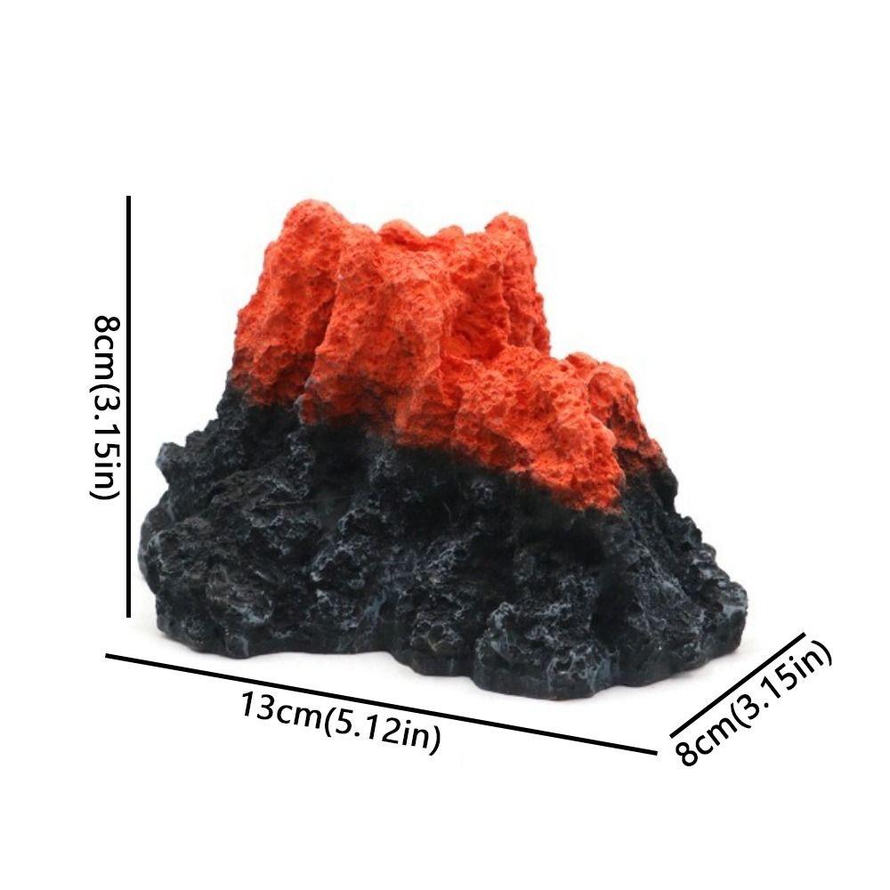 Natural Style Volcano Oxygen Pump Decor Simulated Fish Tank Air Pump Volcano Home Desktop Crafts