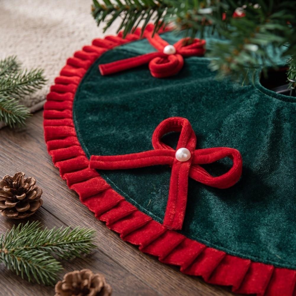 Decoration Christmas Tree Bow Ruffled Skirts Large Size Xmas Tree Foot Cover Household