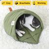 Soft Cat Sleeping Bag Linen Fabric Leaf Nest New Pet Cuddle Zone  Pet Resting Area