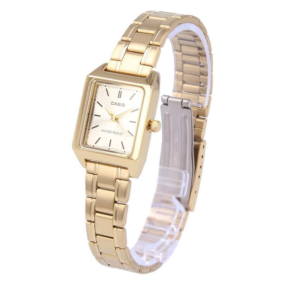 Casio Standard Analog Women's Square Metal Watch Gold LTP-V007G-9E