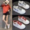 Leather White Shoes Women's New Spring and Autumn Bread Platform Sneakers Sports Versatile Casual Shoes