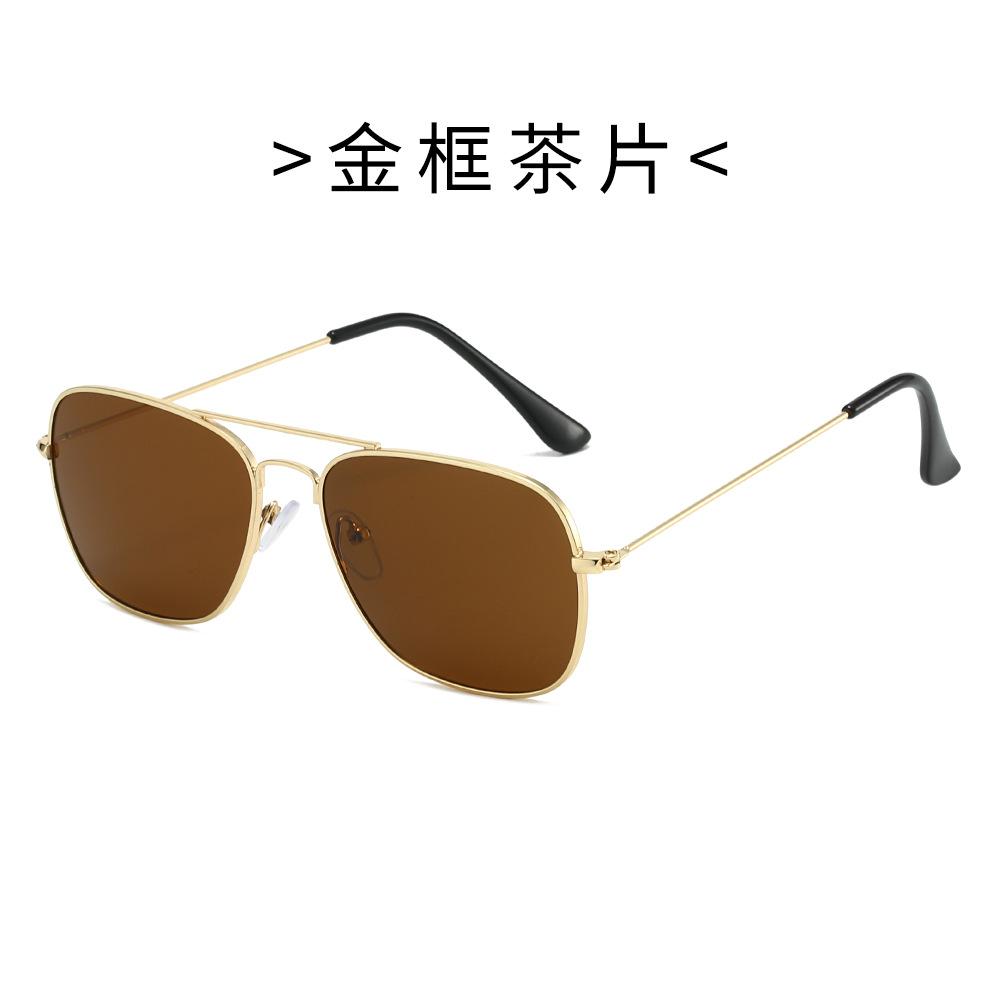 New high-end sunglasses Internet celebrity personalized sunglasses Metal double beam driving fishing cycling versatile sunglasses