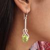 Natural Peridot Gemstone 925 Sterling Silver Jewelry Handmade Drop Earrings1.76" EE-171-3