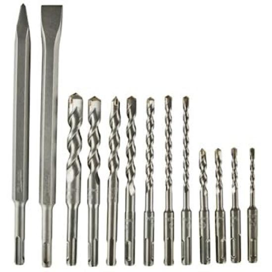 Makita Hammer Drill Bit SDS PLUS Chisel Set with Soft Case Concrete Drill Bit 13-Piece D-53659 [Used]