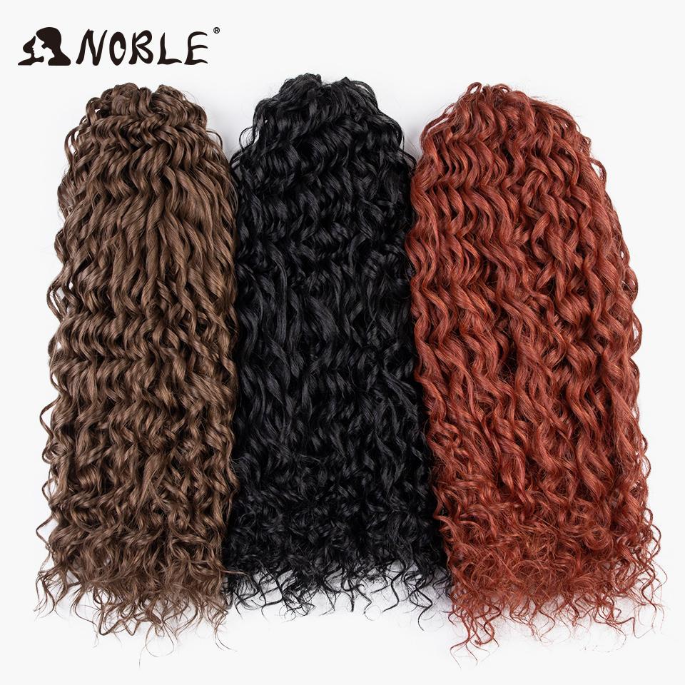 Noble Crochet Hair Soft Water Wave Twist Crochet Hair Synthetic Braid Hair Ombre Blonde Red 20"Deep Wave Braiding Hair Extension