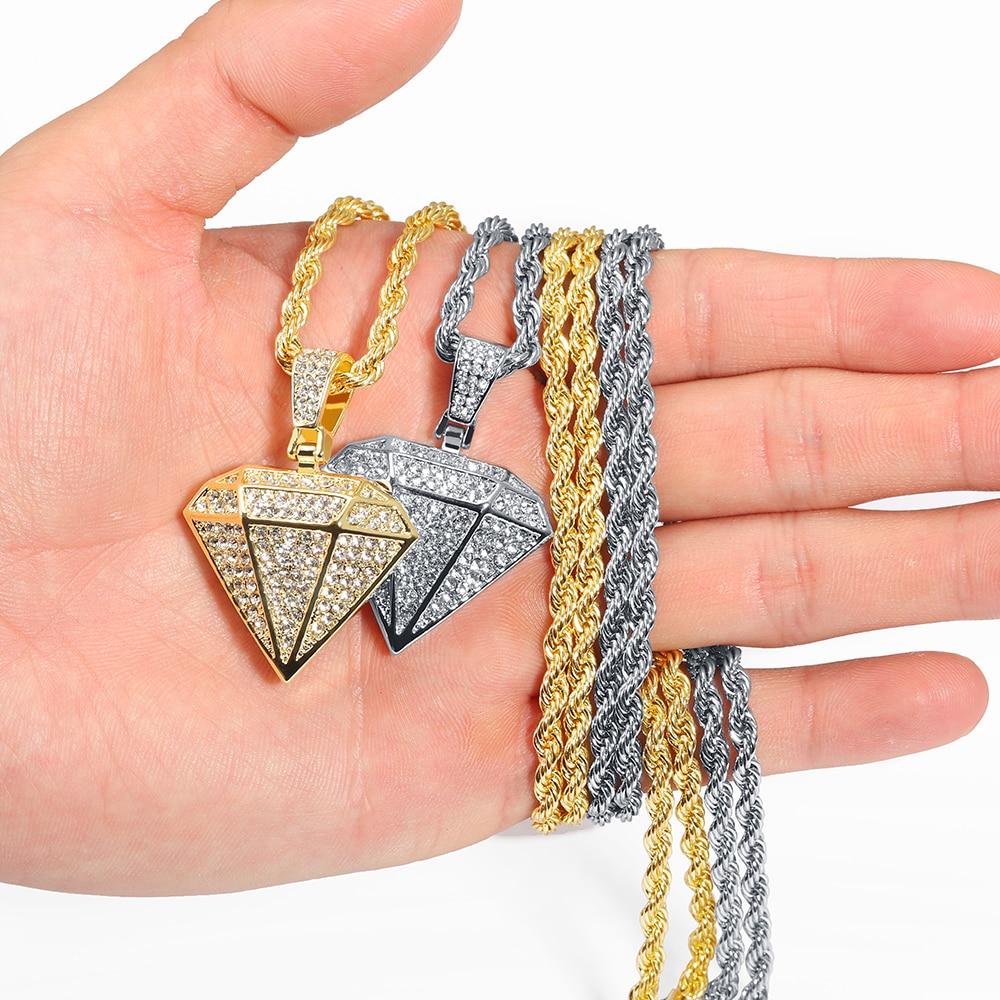 Iced Out кулон ожерелье с 4 мм цирконом теннисная цепочка Iced Out блестящая цепочка со стразами для мужчин colar masculino