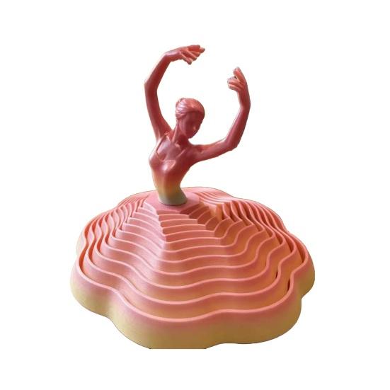 Вращающаяся балерина из 3D-печати, игрушка-спиннер, танцовщица балета, кинетическая настольная игрушка, расширенная сенсорная игрушка для снятия стресса для дома и офиса